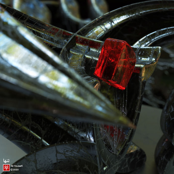 تایپوگرافی مفهومی از کلمه تنها