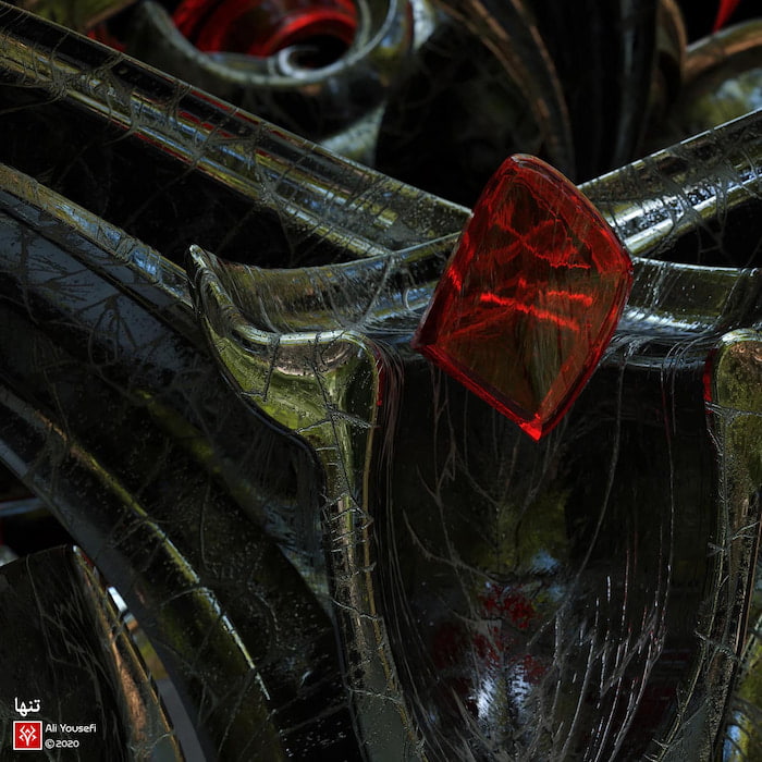 تایپوگرافی مفهومی از کلمه تنها