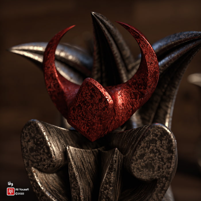 تایپوگرافی سه بعدی فارسی وفا در ادوبی دیمنشن | شعر صائب تبریزی