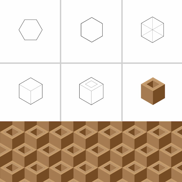 طراحی یک پترین زیبای مکعبی در ادوبی ایلوستریتور