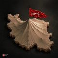 پوستر خیمه حسینی طرح نقشه ایران و پرچم یا حسین علیه السلام با کیفیت بالا