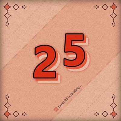 طرح گرافیکی مینیمال و خلاقانه تولد 25 سالگی با تم کاغذی