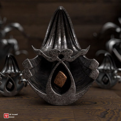 تایپوگرافی سه‌بعدی شعر زیبای هر که از ما بر می‌گرداند روی ممنونیم ما از صائب در ادوبی دیمنشن