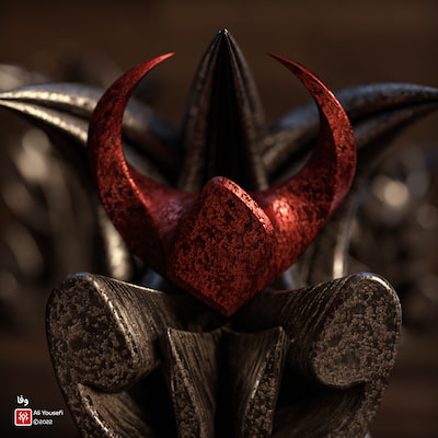 تایپوگرافی سه‌بعدی فارسی شعر وفا از صائب تبریزی در ادوبی دیمنشن