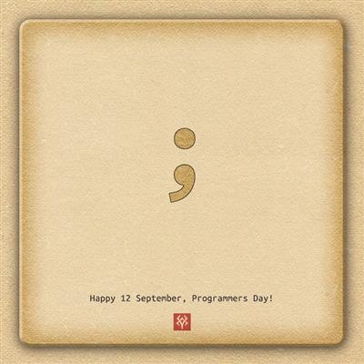 طرح گرافیکی سمی‌کالن(Semicolon) به مناسبت تبریک روز جهانی برنامه‌نویس | 12 سپتامبر 2024