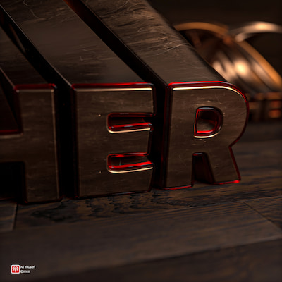 تایپوگرافی سه‌بعدی کلمه Teacher (معلم)