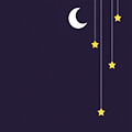 والپیپر مینیمال بنفش با ماه و ستاره
