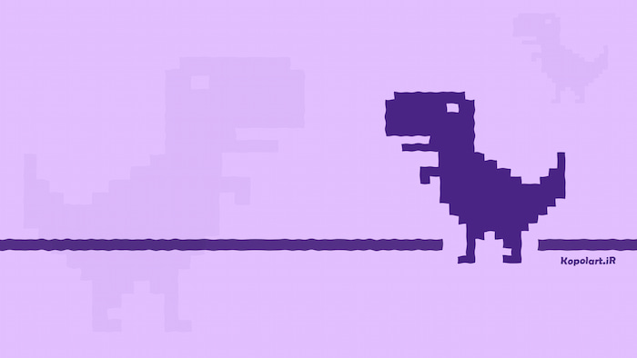 والپیپر خاص دایناسور قطعی اینترنت با کیفیت 4k، تم آبی