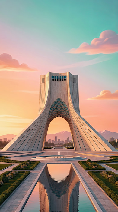 والپیپر برج آزادی با کیفیت 4k برای موبایل
