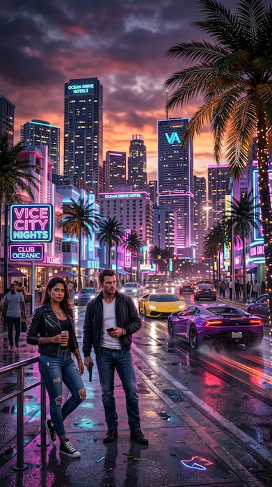 والپیپر خاص بازی GTA 6 برای موبایل با کیفیت 4K
