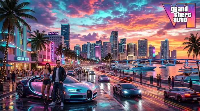 والپیپر زیبای بازی GTA 6 برای کامپیوتر با کیفیت 4K