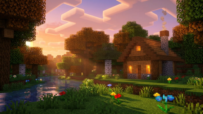 والپیپر خانه بازی Minecraft با کیفیت 4k برای دسکتاپ