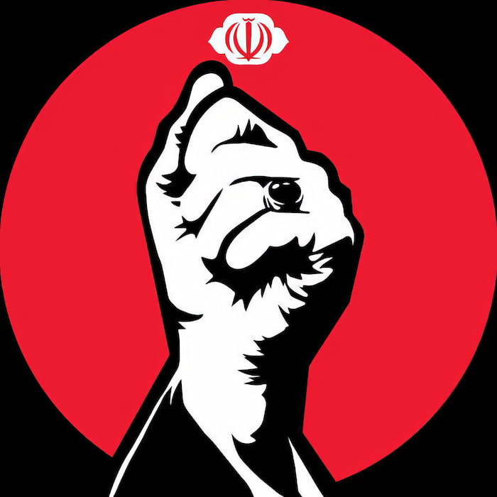 عکس مشت رهبر شهید با رنگ قرمز انتقام برای پروفایل