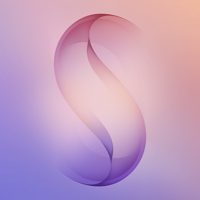 والپیپر استوک Galaxy S26 Ultra تم بنفش و هلویی به صورت ترکیبی با کیفیت 2k