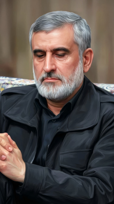 والپیپر سردار شهید حاجی زاده با تم مشکی با کیفیت 4k برای موبایل