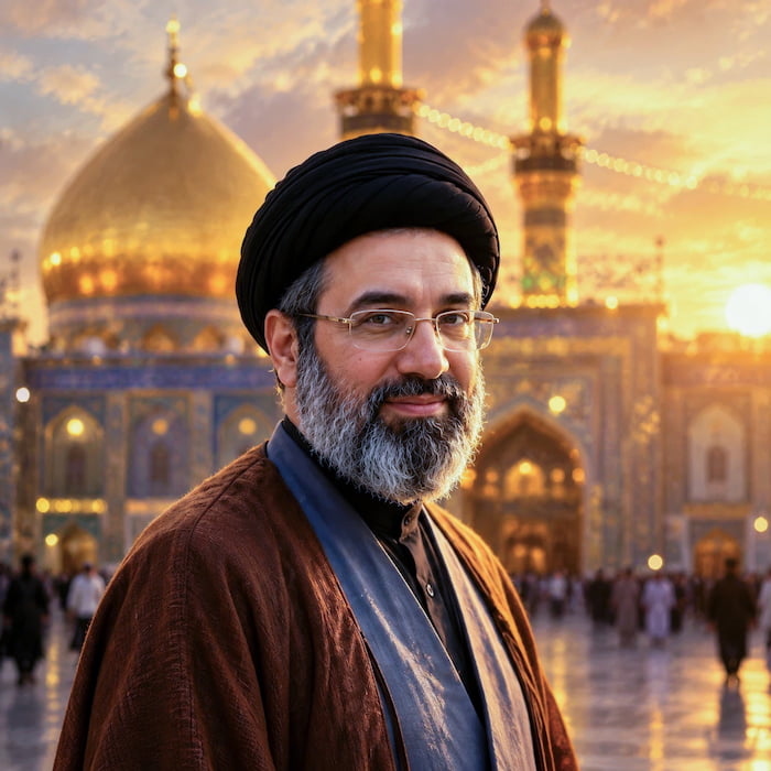 عکس پروفایل سید مجتبی خامنهای در حرم امام حسین (ع)