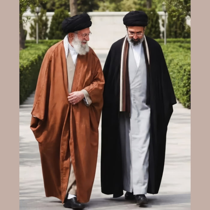عکس سید مجتبی خامنهای و پدرش برای پروفایل