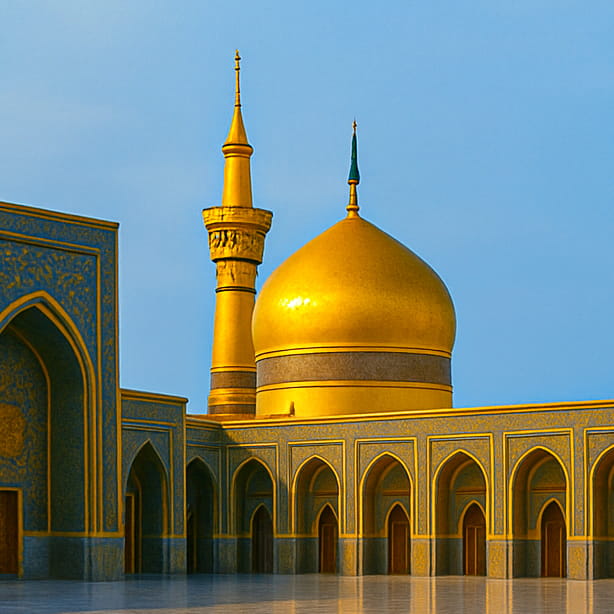 والپیپر مذهبی زیبا از حرم امام رضا (ع) با تم نقاشی