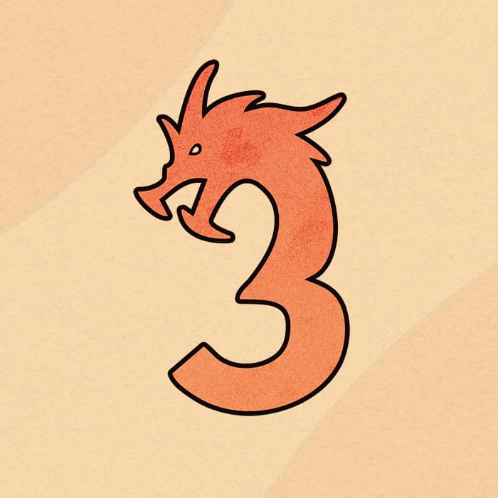 والپیپر مینیمال اژدها (حیوان سال 1403) به همراه تم رنگ هلویی(رنگ ترند سال 1403)