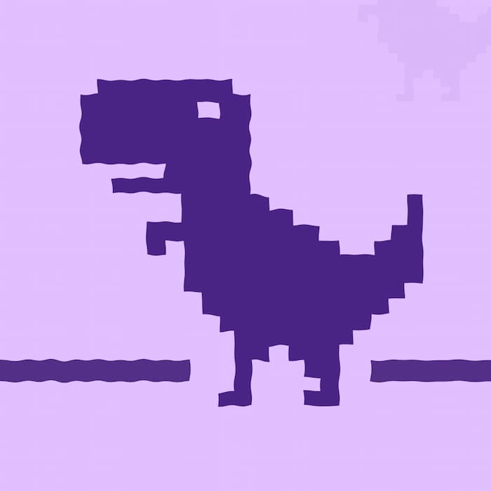 والپیپر خاص و مینیمال دایناسور قطعی اینترنت در سه تم رنگی