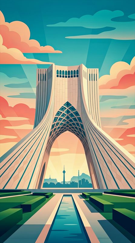 والپیپر میدان آزادی با کیفیت 2k برای موبایل
