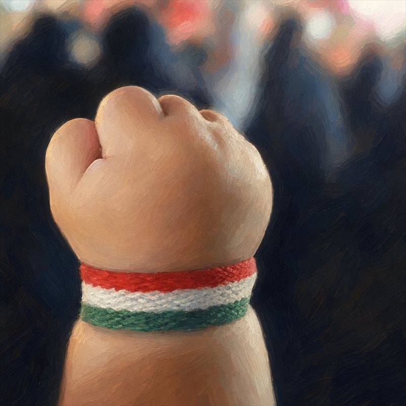 عکس پروفایل دستبند پرچم ایران بر دست کودک