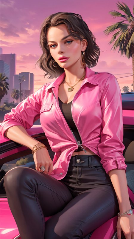 والپیپر دختر بازی GTA 6 برای موبایل