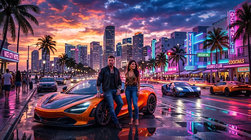 والپیپر Vice City در بازی GTA 6 برای کامپیوتر