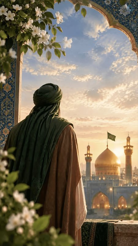 والپیپر بسیار زیبا از حضرت علی (ع) برای موبایل