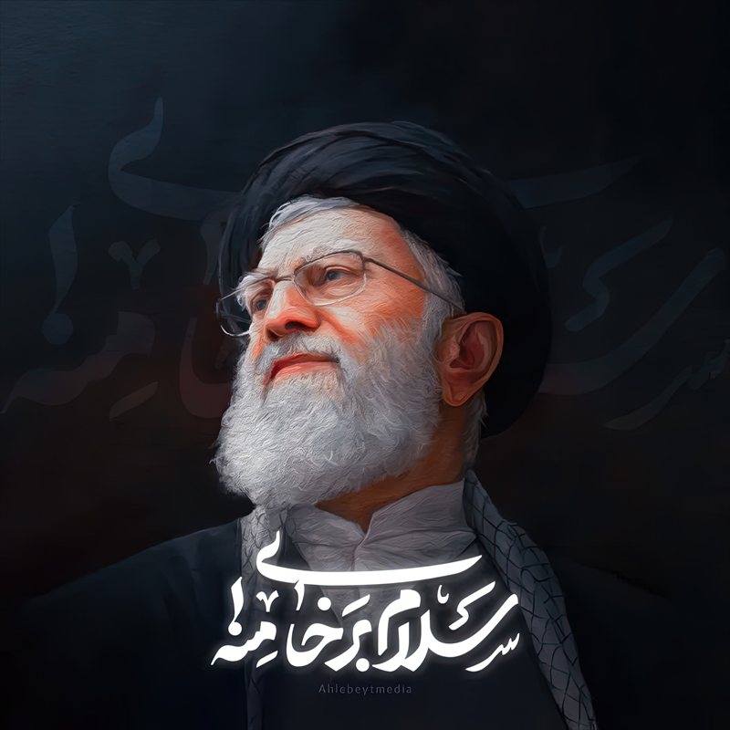 عکس پروفایل امام خامنه‌ای (ره) با تم دارک