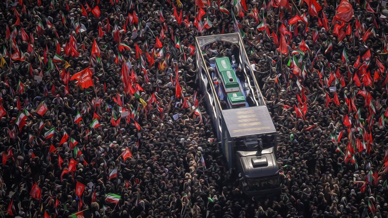والپیپر تشییع میلیونی شهید خامنه‌ای برای کامپیوتر