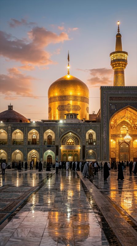 والپیپر زیبای گنبد طلای امام رضا برای موبایل