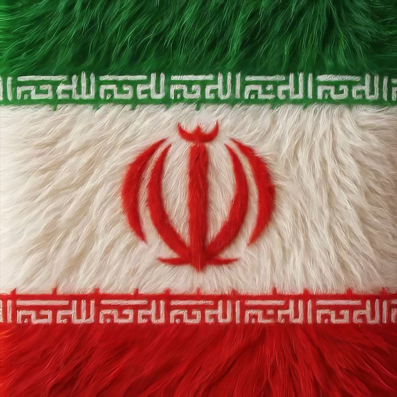 عکس پروفایل خاص پرچم ایران با تکسچر پشمی