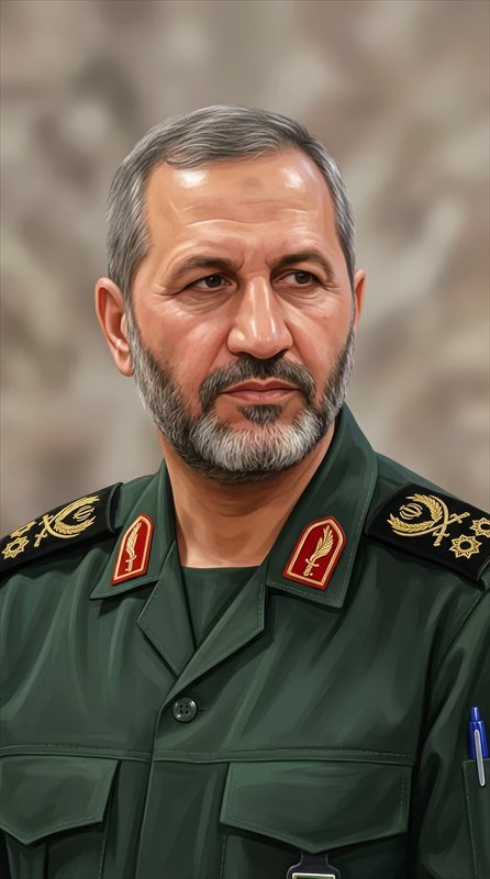 والپیپر سید مجید موسوی با لباس نظامی برای موبایل