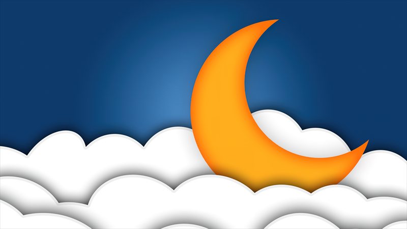 والپیپر مینیمال ماه و آسمان - دسکتاپ