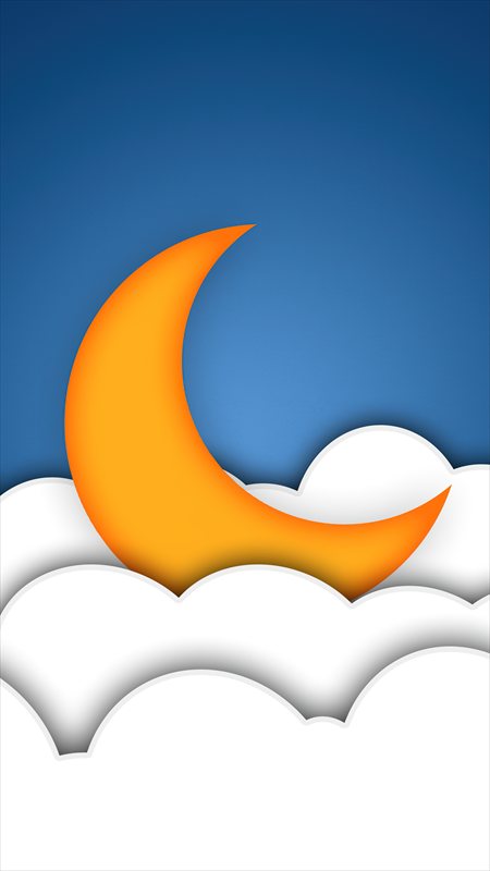 والپیپر مینیمال ماه و آسمان - موبایل