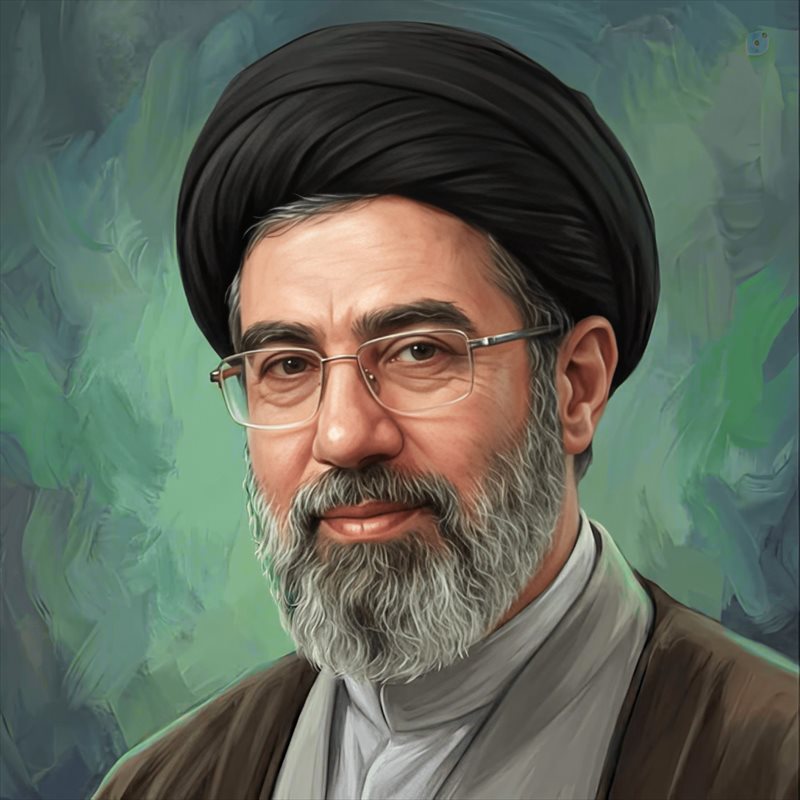 عکس پروفایل زیبای رهبر انقلاب با تم نقاشی