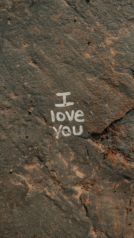 والپیپر صخره عاشقانه I Love You - موبایل