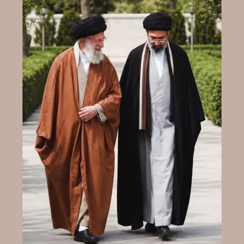 عکس پروفایل سید مجتبی خامنه‌ای و پدرش