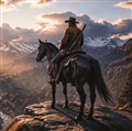 والپیپر آرتور مورگان در بازی Red Dead Redemption 2 | غروب خورشید زیبا در بازی رد دد ریدمپشن 2