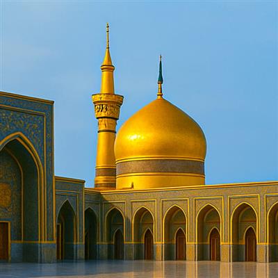 والپیپر مذهبی زیبا از حرم امام رضا (ع) با تم نقاشی