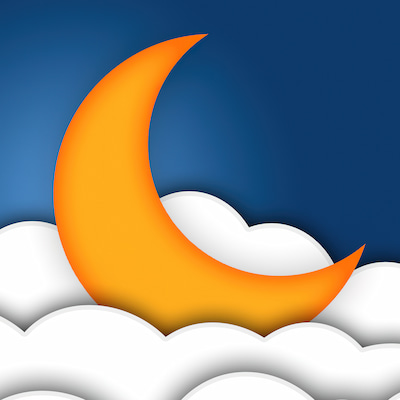 والپیپر مینیمال و انتزاعی ماه در میان ابرها و آسمان