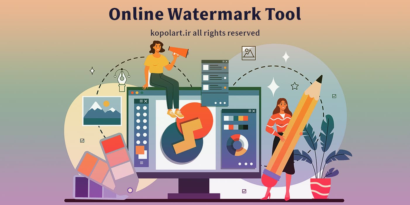 ابزار حرفه‌ای واترمارک عکس با فونت و رنگ دلخواه